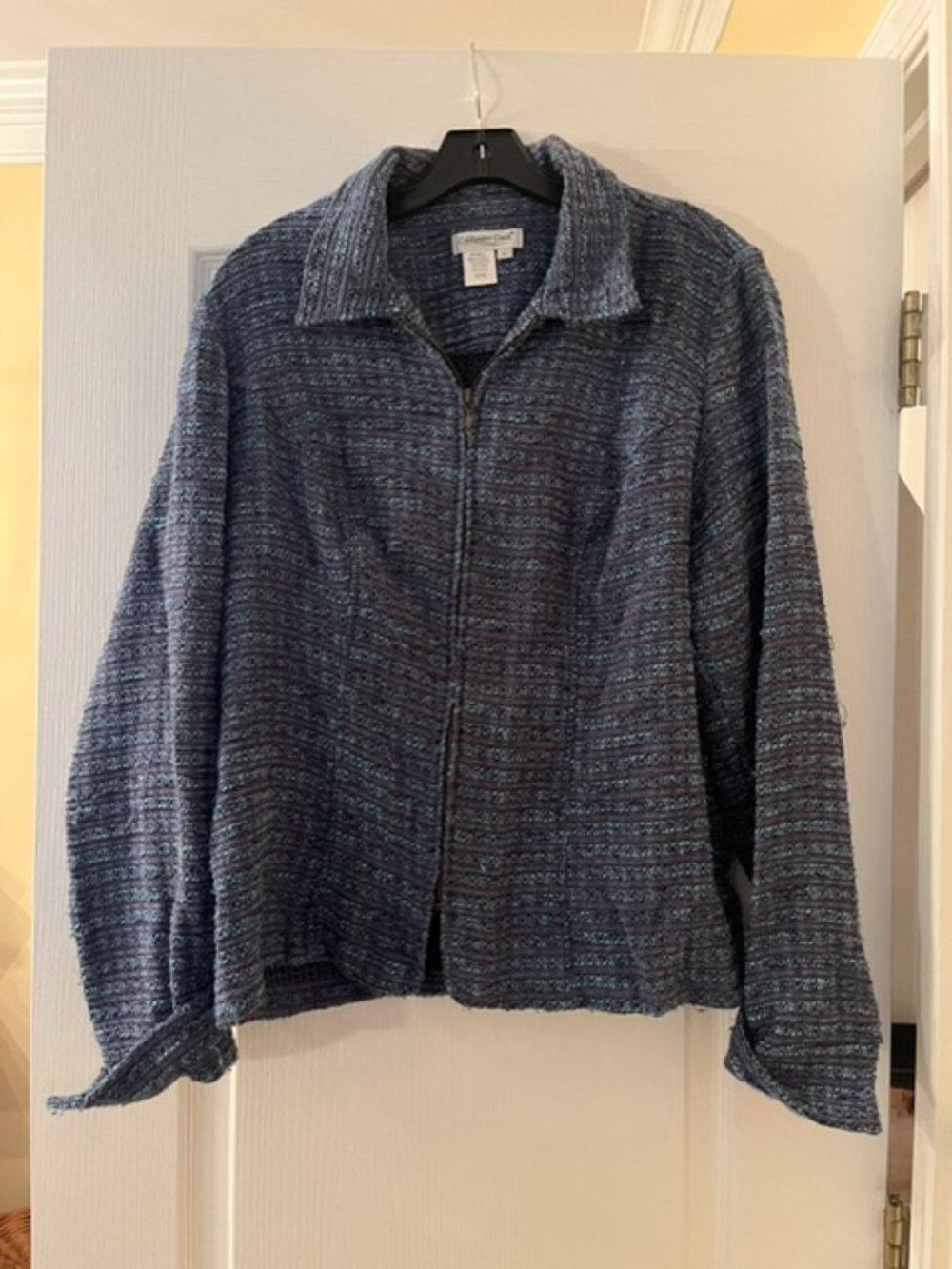 Coldwater Creek Textured Zip‑Front Jacket – Size L